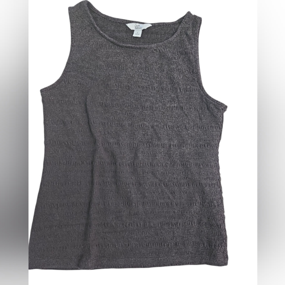 Women's Sleeveless Textured Top - Black